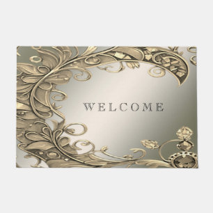 Elegant Modern Gold Decorative Doormat