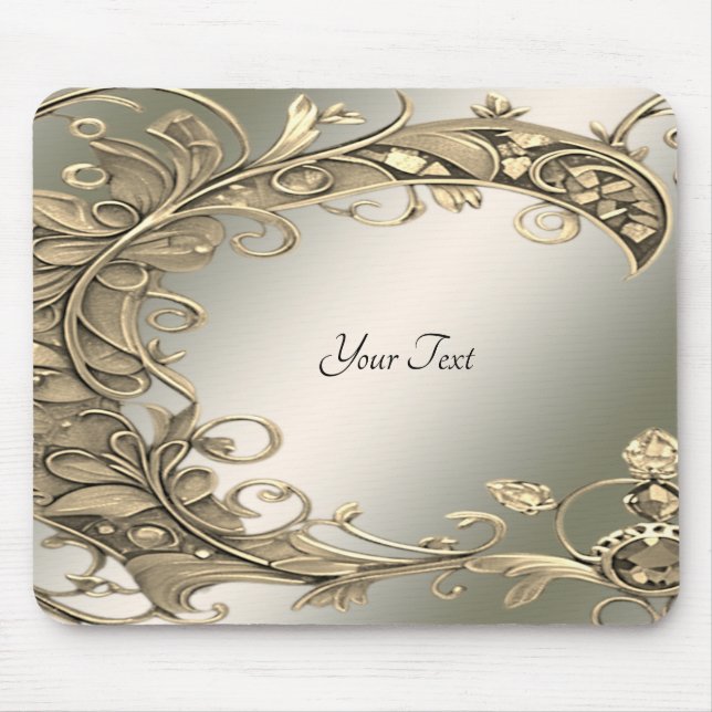 Elegant Modern Gold Decorative Mousepad (Front)