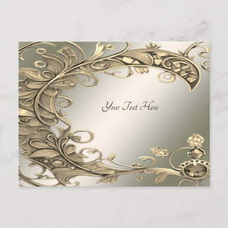Elegant Modern Gold Decorative Postcard