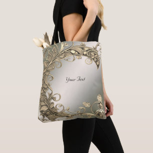 Elegant Modern Gold Decorative Tote Bag