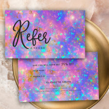 Elegant Modern Gold Fire Opal Stone Refer Referral