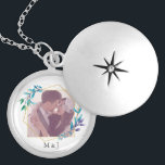 Elegant Modern Gold Geometric and Leaf Photo Locket Necklace<br><div class="desc">Modern and elegant gold geometric and leaf frame for one of your favourite photos.</div>