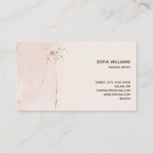 Elegant Modern Gold Glitter Blush Pink Business Card