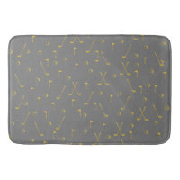 Elegant Modern Gold Golf Pattern Golfer Grey