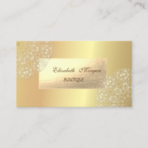 Elegant Modern , Gold , Lace Business Card