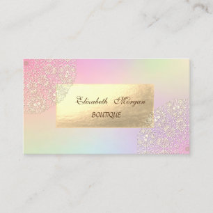 Elegant Modern Gold Lace Ombre Business Card