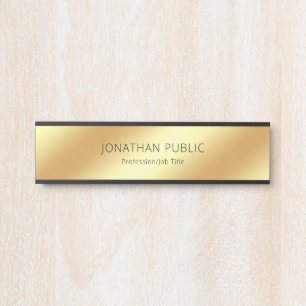 Elegant Modern Gold Look Design Glamour Template Door Sign