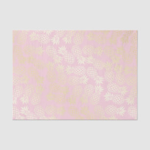 Elegant modern gold & pink pineapple pattern tissue paper