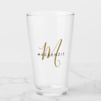 Elegant Modern Gold Script Monogram