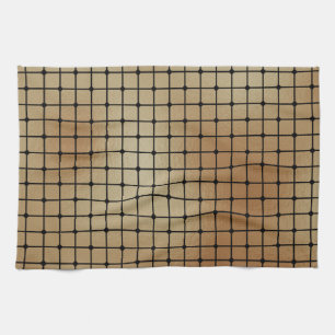 Elegant Modern Gold Squares Tiles Pattern   Tea Towel