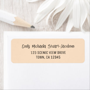 Elegant Modern Golden Casual Contemporary Script Return Address Label
