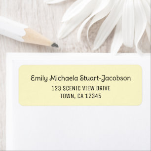 Elegant Modern Golden Casual Contemporary Script Return Address Label