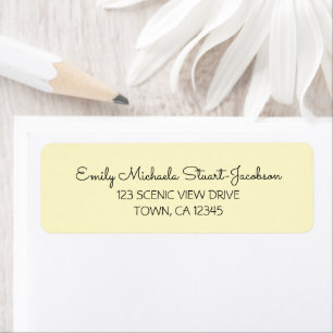 Elegant Modern Golden Contemporary Calligraphy  Return Address Label