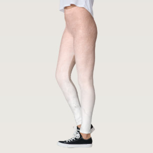 Elegant modern gradient copper gold white marble leggings