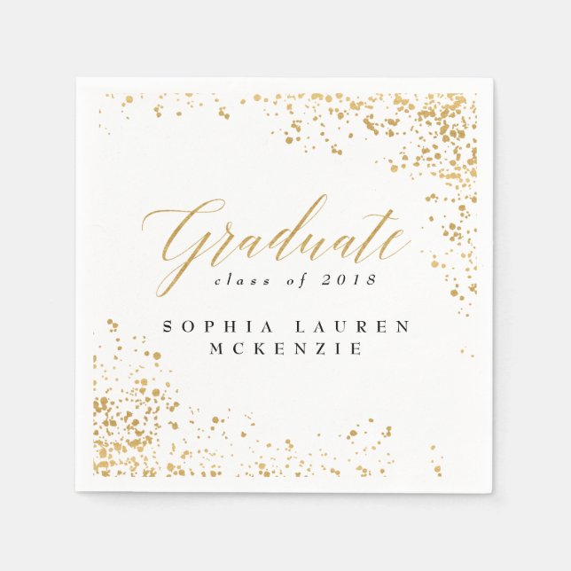 ELEGANT MODERN GRADUATE NAPKIN (Front)