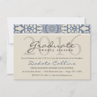 Elegant Modern Graduation Annouoncement Invite