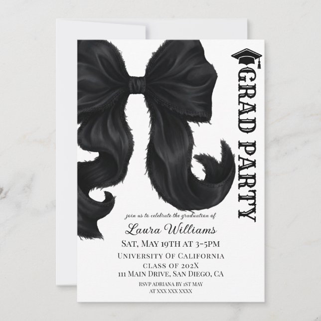 Elegant Modern Graduation Invitation (Front)