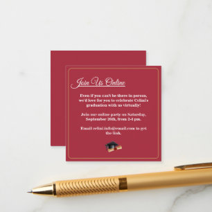 Elegant Modern Graduation Party Enclosure Card