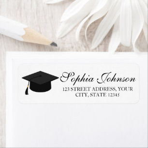 Elegant Modern Graduation Return Address Label