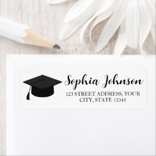 Elegant Modern Graduation Return Address Label