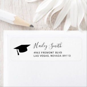 Elegant Modern Graduation Return Address Return Address Label
