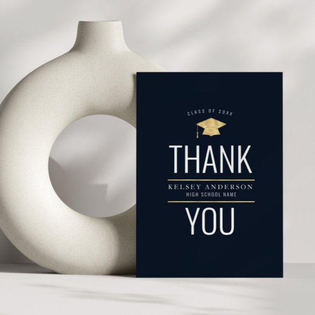 elegant modern graduation thank you card (Creator Uploaded)