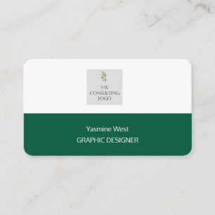 Elegant Modern Green Business Card