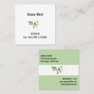 Elegant Modern Green Business Card