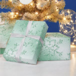 Elegant Modern Green Christmas Snowflake Pattern Wrapping Paper<br><div class="desc">Pretty faux green foil Christmas pattern.</div>
