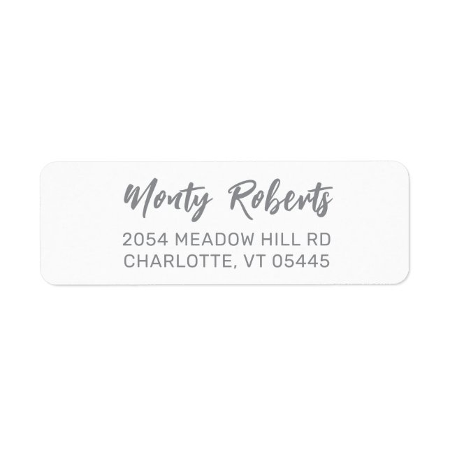 Elegant Modern Hand Sketched | Return Address Label (Front)