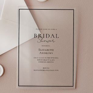 Elegant, Modern, Handwriting, Bridal Shower  Acrylic Invitations