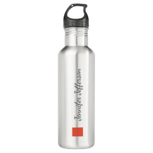 Elegant Modern Handwriting Plain Professional 710 Ml Water Bottle