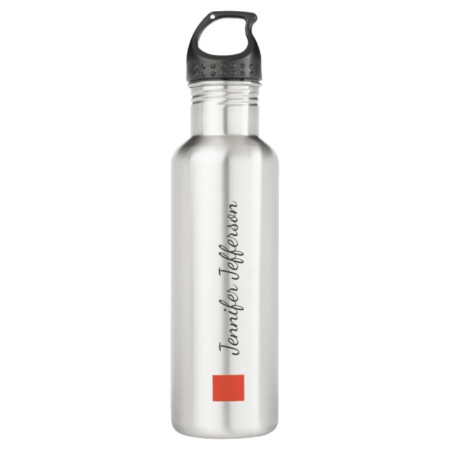 Elegant Modern Handwriting Plain Professional 710 Ml Water Bottle (Front)
