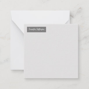Elegant Modern Handwriting Plain Professional Grey Card