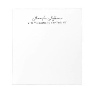Elegant Modern Handwriting Plain Professional Notepad