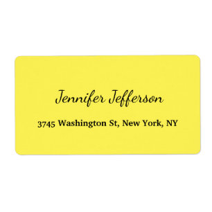 Elegant Modern Handwriting Plain Yellow