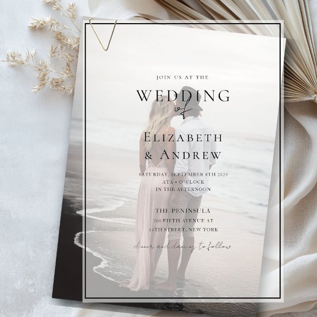 Elegant, Modern, Handwriting, Wedding,  Vellum Invitations (Elegant, Modern, Handwriting, Wedding, Vellum Invitations)