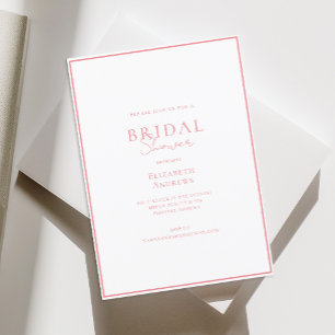 Elegant, Modern, Handwriting, White Bridal Shower  Invitation