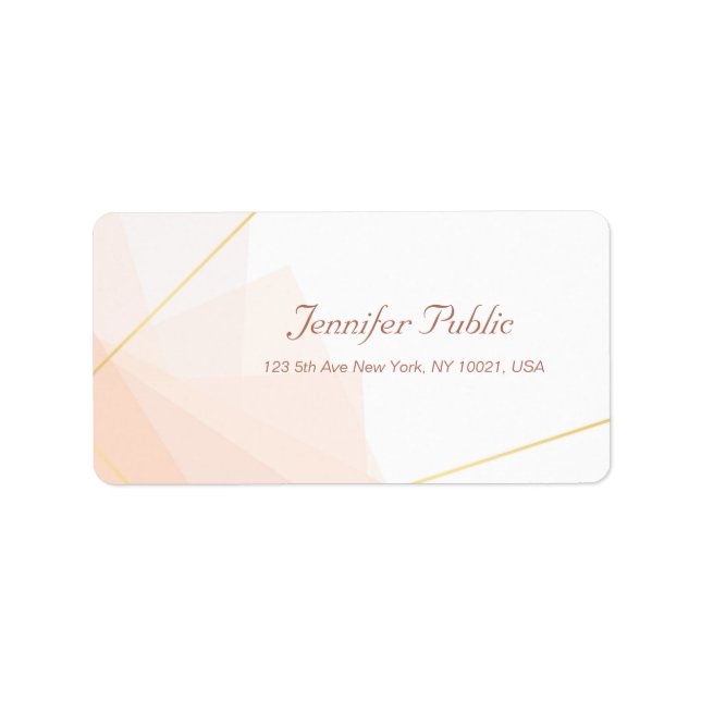 Elegant Modern Handwritten Name Simple Address Label (Front)