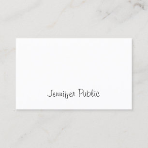 Elegant Modern Handwritten Script Cool Simple Business Card