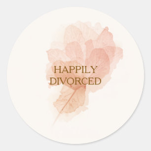 Elegant Modern Happily Divorced Party Sticker
