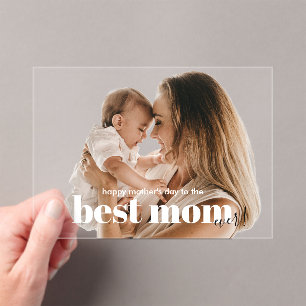 Elegant Modern Happy Mother's Day Greeting Acrylic Invitations