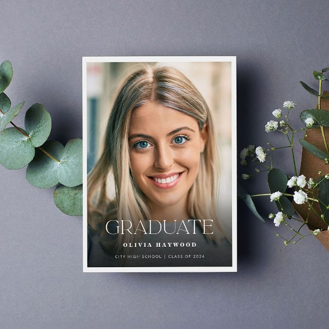 Elegant Modern High School Graduation  Announcement (Creator Uploaded)