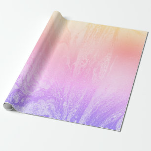 Elegant modern holographic marble wrapping paper