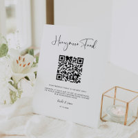 Elegant & Modern Honeymoon fund QR code