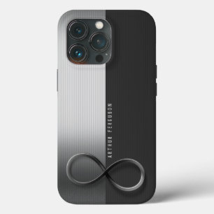 Elegant Modern Infinity   Silver Gray iPhone 13 Pro Case