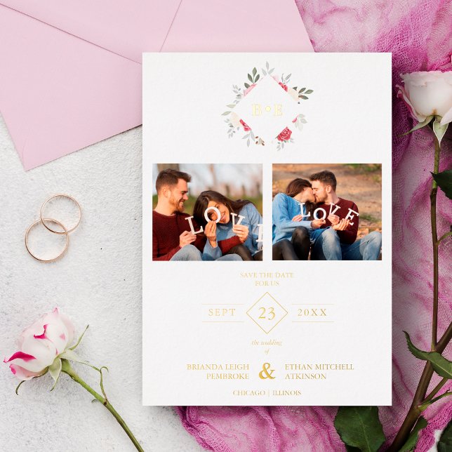 Elegant Modern Initials Floral Anagram 2 Photos  (Creator Uploaded)