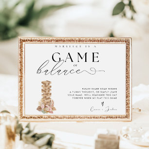 Elegant Modern Jenga Guest Book Wedding Sign