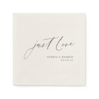 Elegant modern just love script minimalist wedding