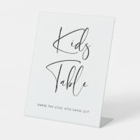 Elegant & Modern Kids table wedding